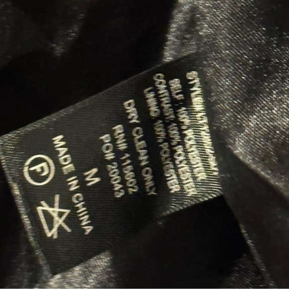 Women’s Lush Black Bomber Jacket with Silver Zippers Medium - Picture 3 of 14